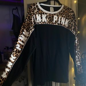 VS PINK Cheetah Print Long Sleeve